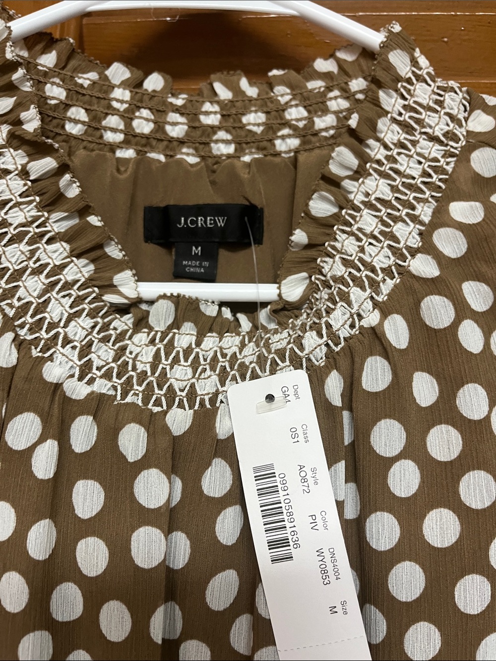 J. Crew Brown Polka Dot Sleeveless Midi Dress - Picture 6 of 6